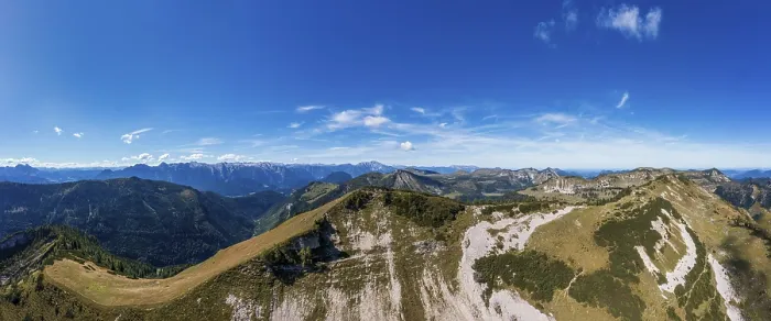 Framed Print : Drone shot, view of Egelseehorndl