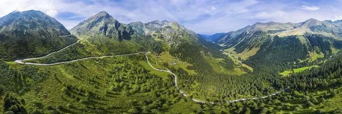 Framed Print : Drone shot, winding mountain road Framed Print : Drone shot, winding mountain road