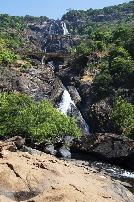 Framed Print : Dudhsagar waterfall on the Mahadayi River in Goa