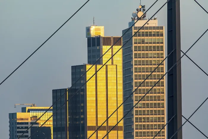Framed Print : Duesseldorf, skyline of the city centre