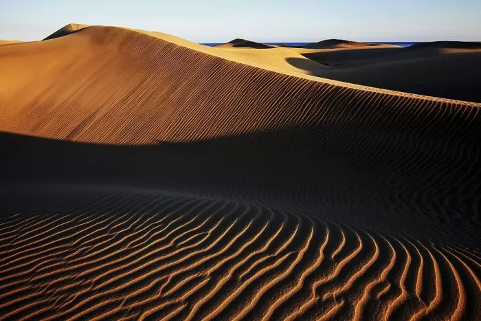 Framed Print : Dune landscape, Dunes of Maspalomas