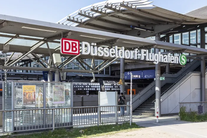 Framed Print : Dusseldorf Airport railway station