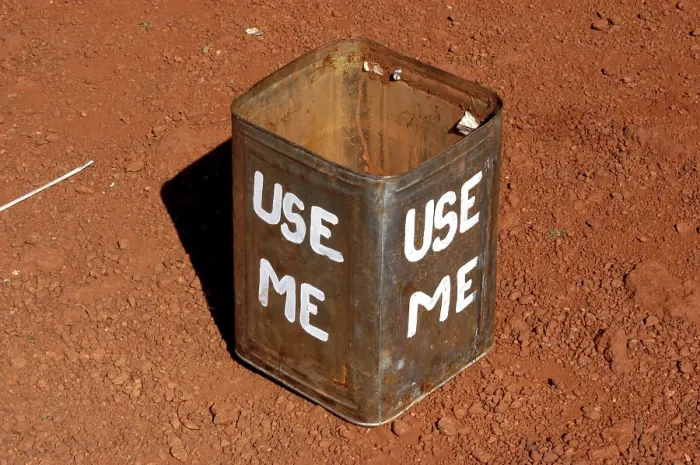 Framed Print : A dust bin, India Framed Print : A dust bin, India
