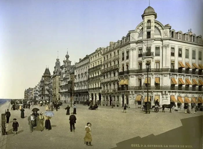 Framed Print : The dyke, beach promenade and Kursaal in Ostend
