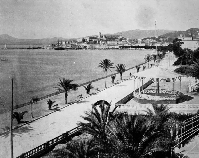Framed Print : Early autotype Cannes, Cote d'Azur