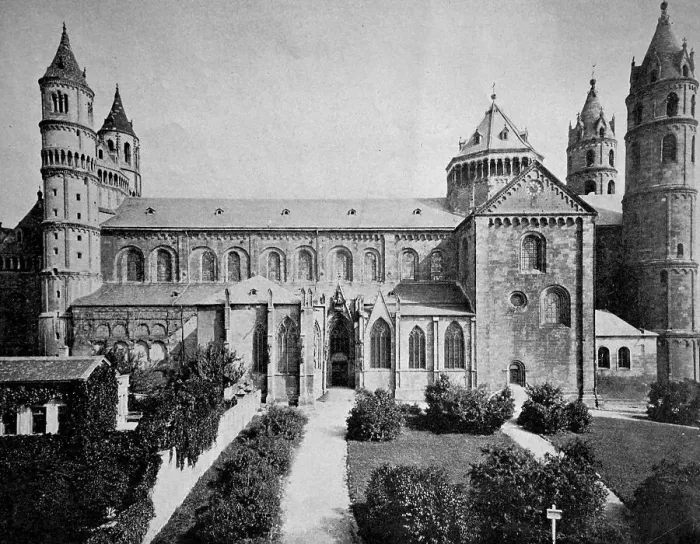 Framed Print : Early autotype of the Cathedral of Worms