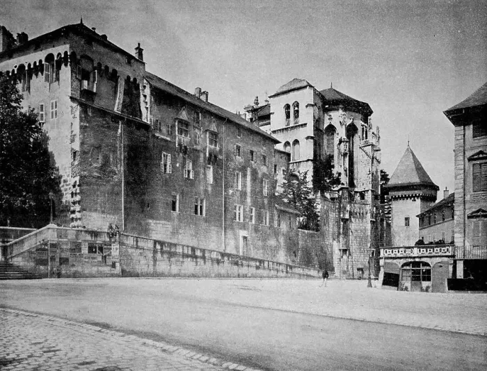 Framed Print : Early autotype of Chambery Castle