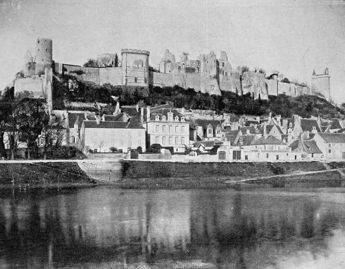 Framed Print : Early autotype of the Chateau de Chinon castle Framed Print : Early autotype of the Chateau de Chinon castle