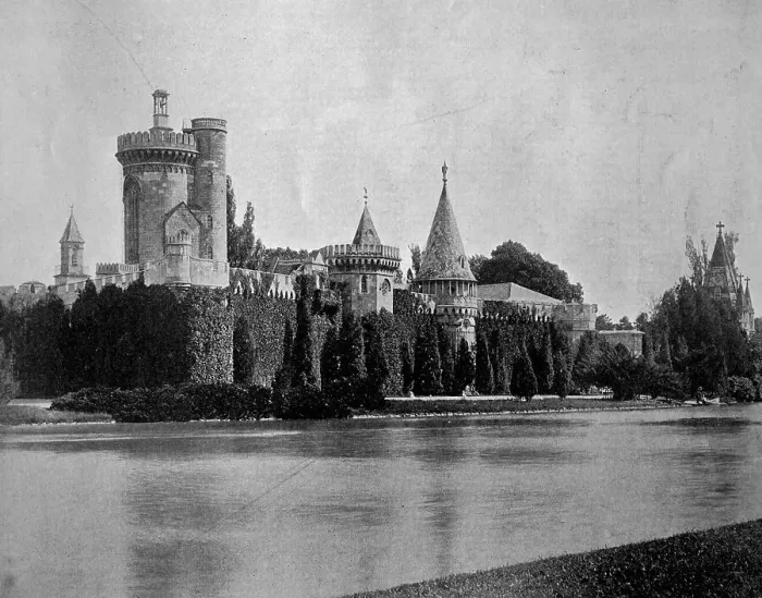 Framed Print : Early autotype of Franzensburg castle Framed Print : Early autotype of Franzensburg castle