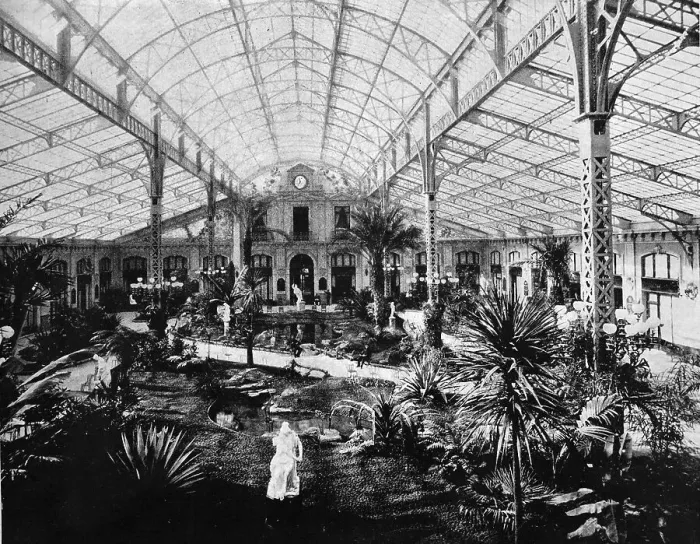 Framed Print : Early autotype of the Jardin d'Hiver du Casino