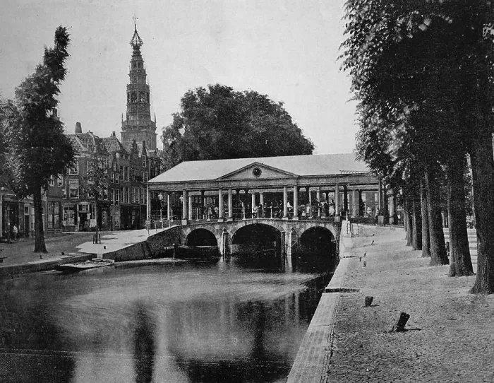 Framed Print : Early autotype of the Koornbrugsteeg