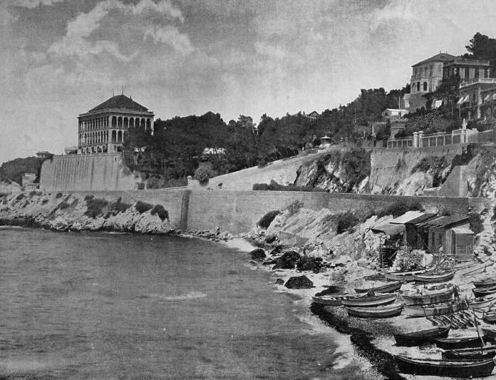 Framed Print : Early autotype of Le Chemin de la Corniche