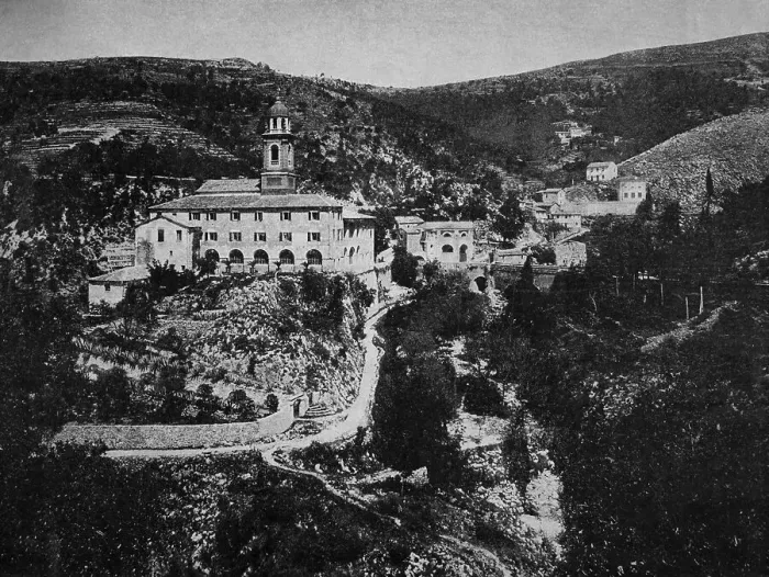 Framed Print : Early autotype Le Sanctuaire de Laghet