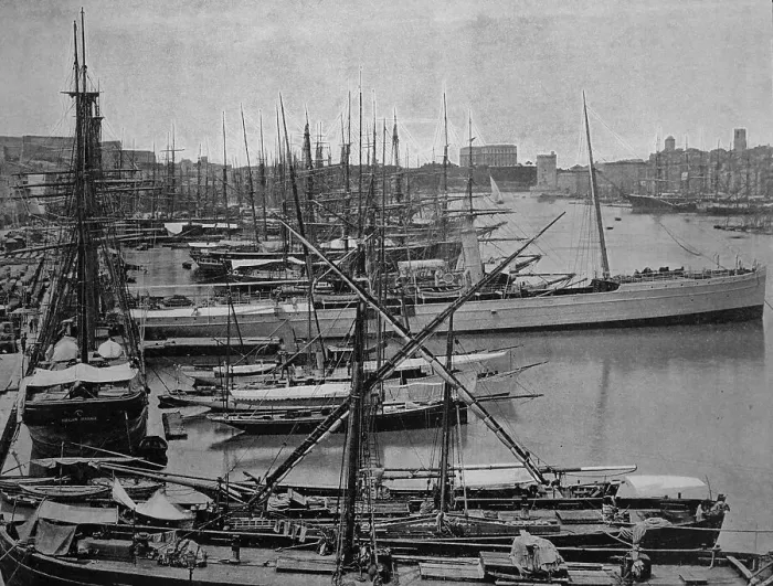 Framed Print : Early autotype of Marseille, Bouches-du-Rhone