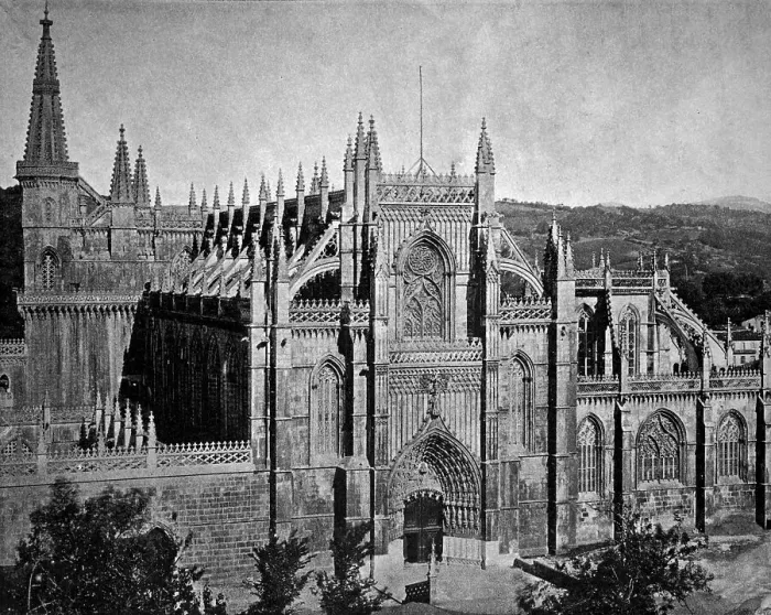 Framed Print : Early autotype of Mosteiro Santa Maria da Vitoria or Batalha Monastery Framed Print : Early autotype of Mosteiro Santa Maria da Vitoria or Batalha Monastery