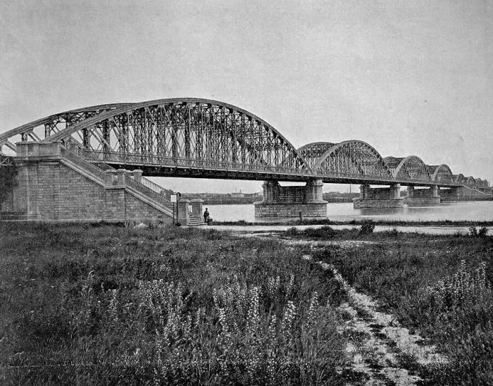 Framed Print : Early autotype, railway bridge over the Elbe river Framed Print : Early autotype, railway bridge over the Elbe river