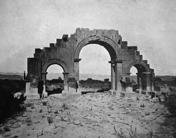 Framed Print : Early autotype of the ruins of Lambaesis