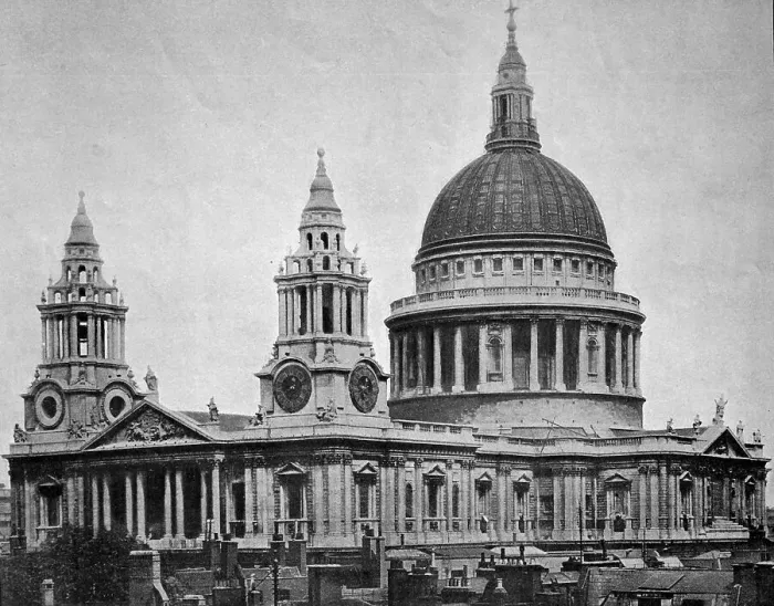 Framed Print : Early autotype of St. Paul's Cathedral