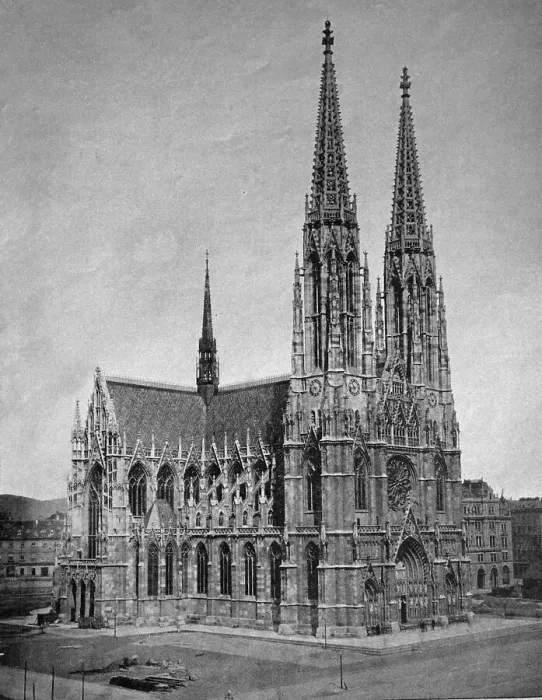 Framed Print : Early autotype the Votive Church Framed Print : Early autotype the Votive Church