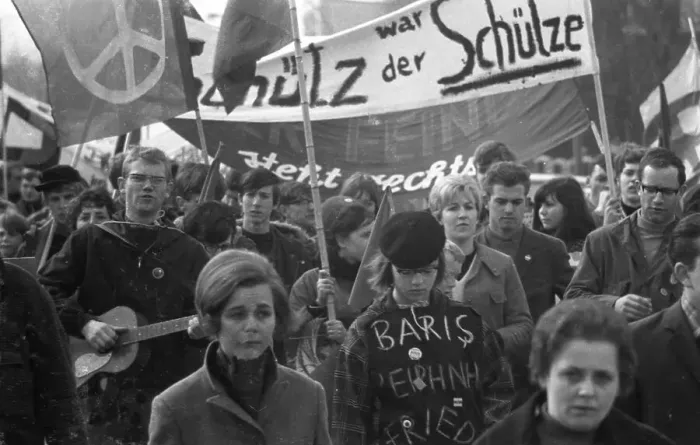 Framed Print : The Easter March 1968, Germany Framed Print : The Easter March 1968, Germany