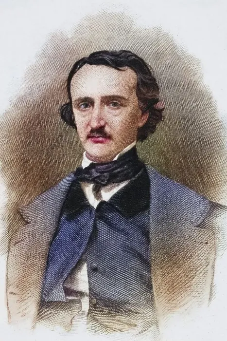 Framed Print : Edgar Allan Poe, 1809-1849, American writer