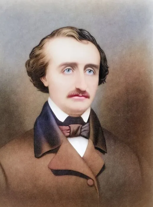 Framed Print : Edgar Allan Poe, 1809 to 1849, American writer