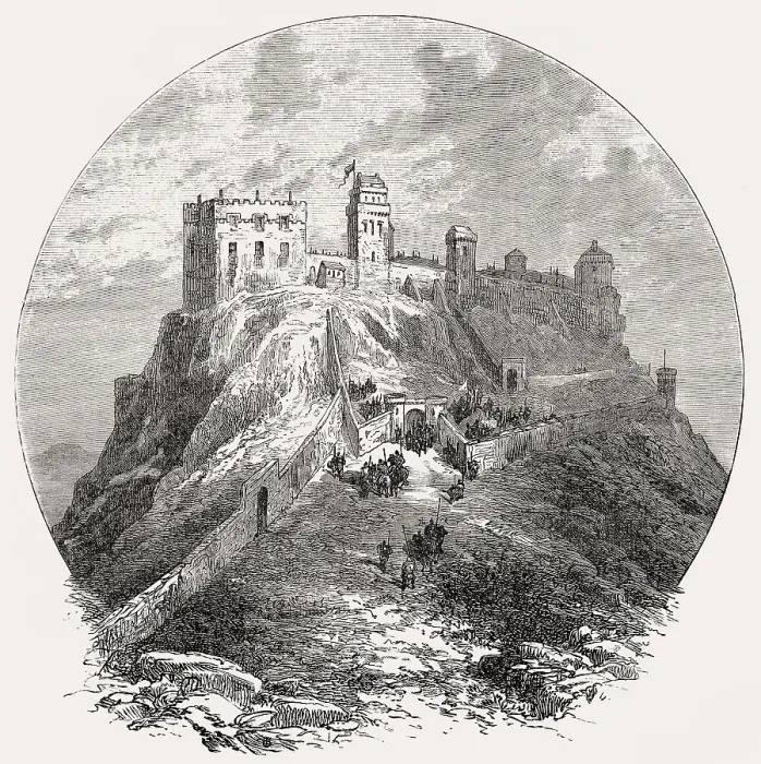 Framed Print : Edinburgh Castle, Scotland, before the Siege of 1573