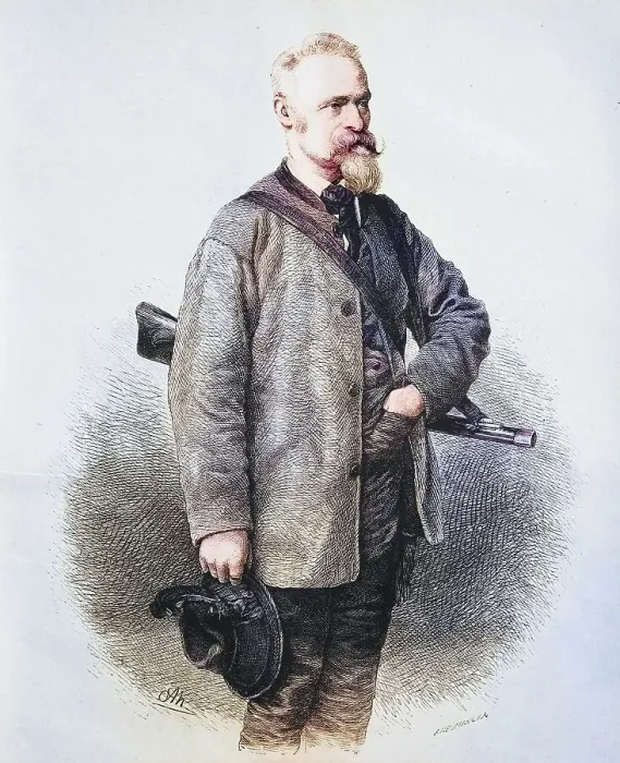Framed Print : Edmund Guido Hammer, a German painter and draughtsman