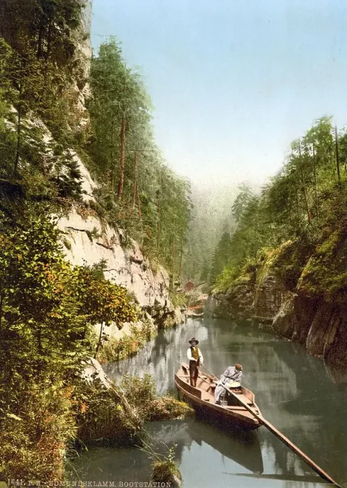 Framed Print : Edmunds Klamm, Kamnitzklamm, Elbsandsteingebirge zwischen Srbska Kamenice