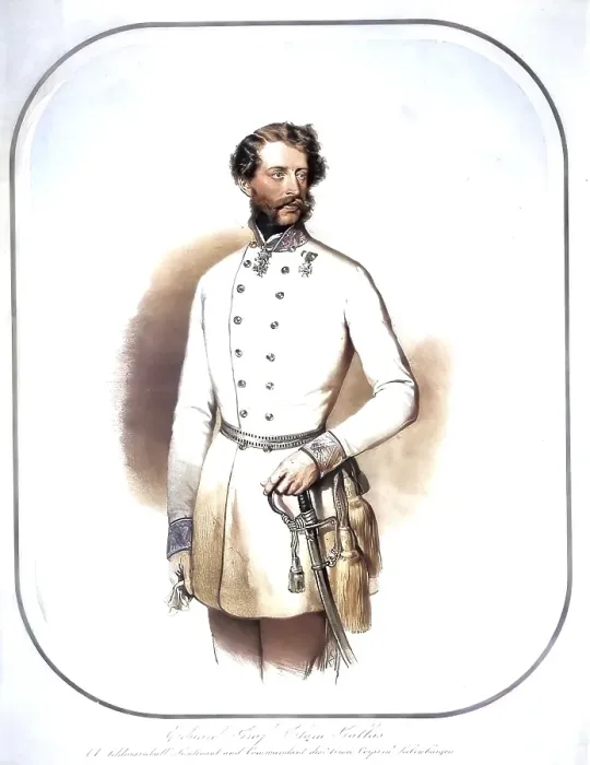 Framed Print : Eduard Graf Clam-Gallas (born 14 March 1805 in Prague, died 17 March 1891 in Vienna) was an Austrian officer, last General of the Cavalry, Historical, digitally restored reproduction from a 19th century original, Record date not stated
