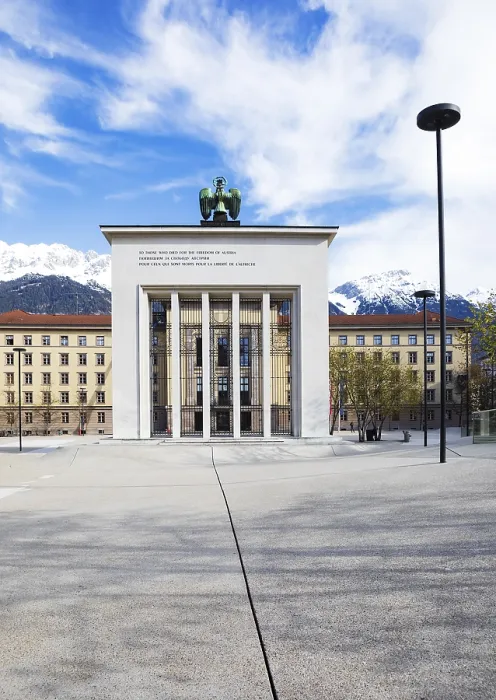 Framed Print : Eduard Wallnofer Square with Liberation Monument
