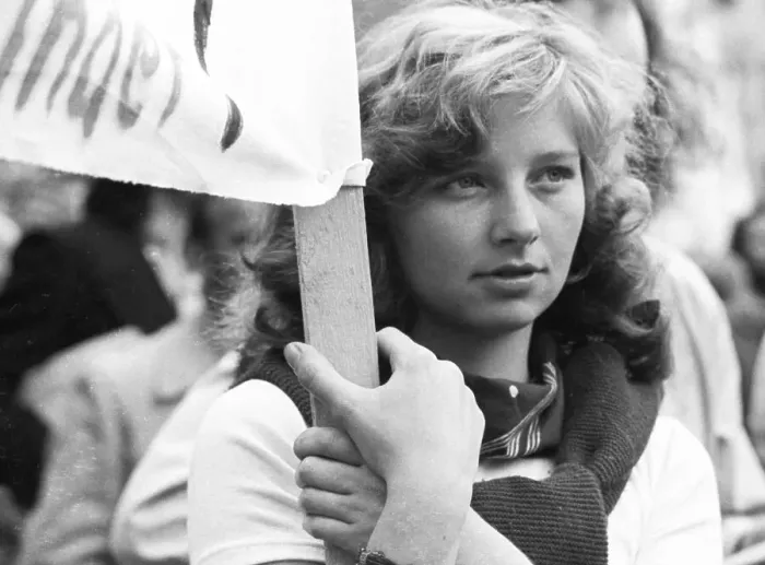 Framed Print : The Education, Science Union (GEW) demonstrated against teacher unemployment on 12