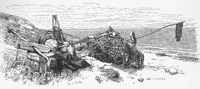 Framed Print : Eel trap on the beach, North Sea Framed Print : Eel trap on the beach, North Sea