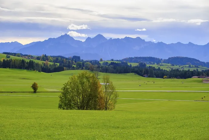 Framed Print : At the Egg viewpoint, in the background Ammergau and Allgaeu Alps