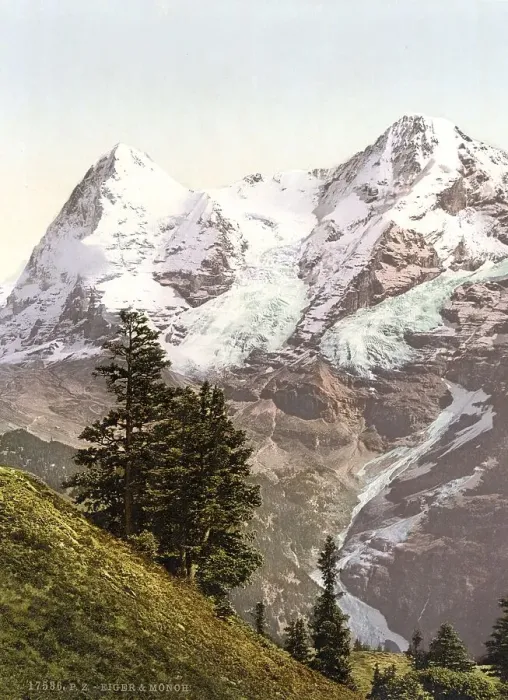 Framed Print : Eiger und Moench, Bernese Oberland Framed Print : Eiger und Moench, Bernese Oberland