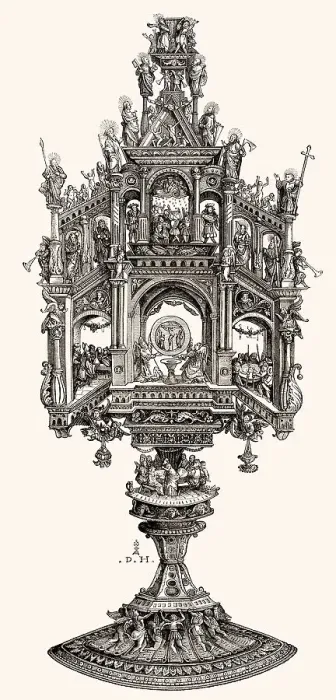 Framed Print : Ein Entwurf fuer eine Monstranz aus dem 16