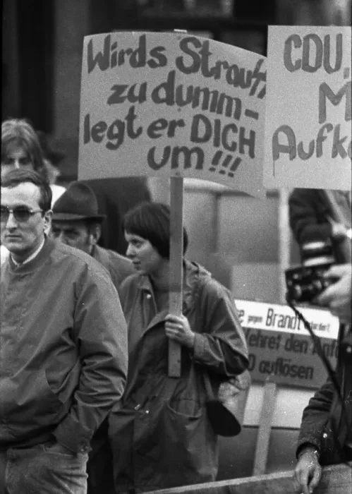 Framed Print : During the election campaign for the 1969 Bundestag elections