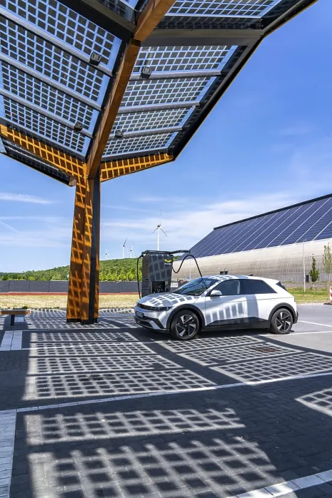 Framed Print : Electric charging station on the site of the former Lohberg colliery in Dinslaken
