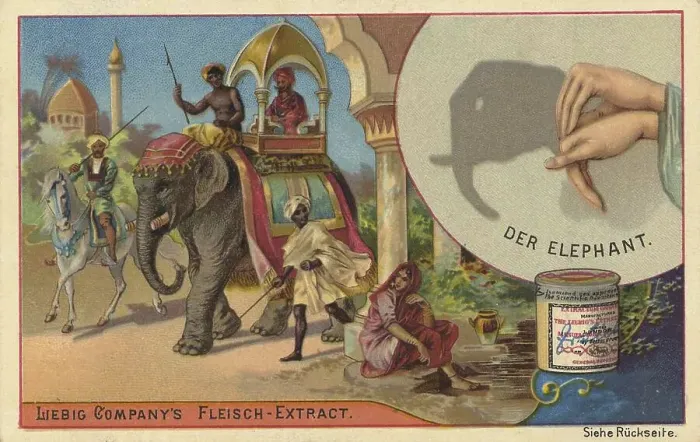 Framed Print : The Elephant, digitally restored reproduction of a public domain collective picture from ca 1900