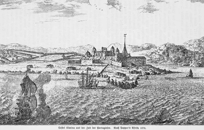 Framed Print : Elmina Fort, 17th century, Dapper