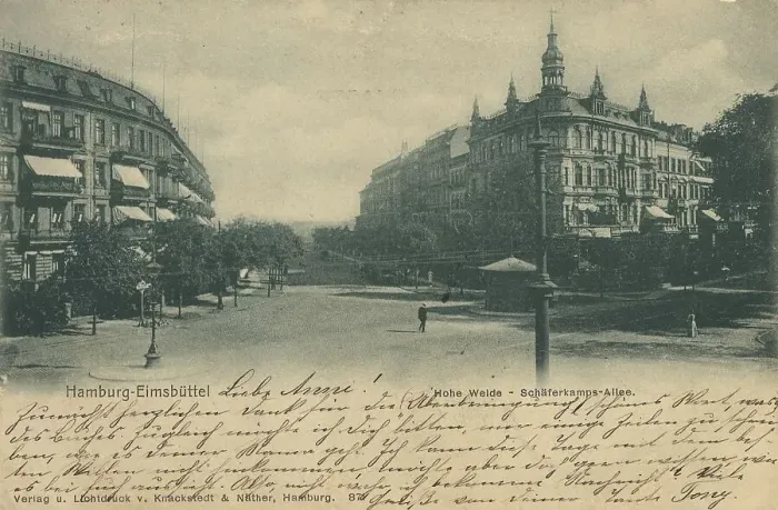 Framed Print : Elmsbuettel, Hamburg, Germany, postcard with text Framed Print : Elmsbuettel, Hamburg, Germany, postcard with text