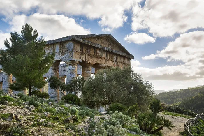 Framed Print : Elymian Doric Temple, Ruins, Ancient City of Segesta