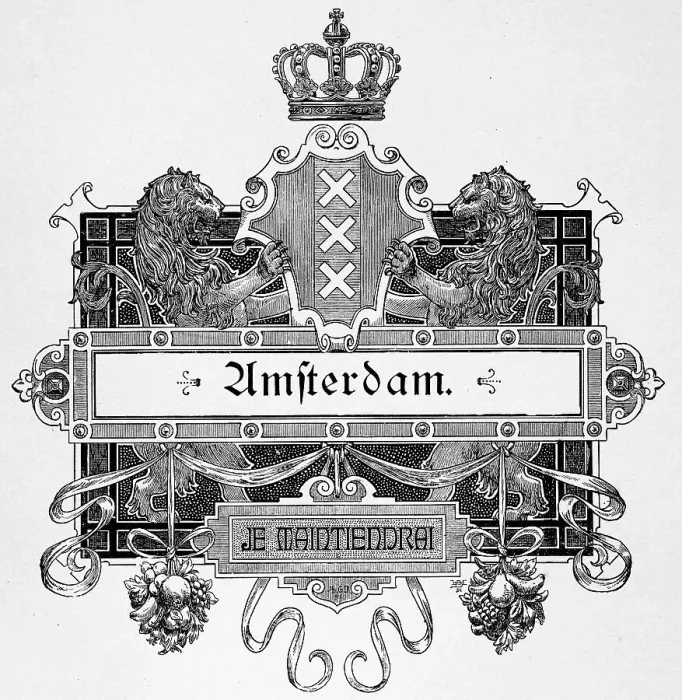 Framed Print : Emblem, lions, crown, ornaments Framed Print : Emblem, lions, crown, ornaments