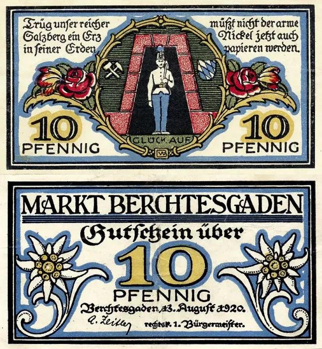 Framed Print : Emergency currency from Berchtesgaden Framed Print : Emergency currency from Berchtesgaden