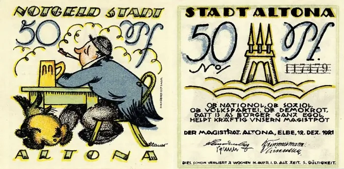 Framed Print : Emergency currency from Hamburg Framed Print : Emergency currency from Hamburg