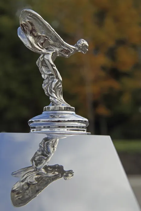 Framed Print : Emil, hood ornament on a Rolls Royce