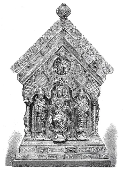 Framed Print : The Emperor between two bishops at the gable end of the silver choir Framed Print : The Emperor between two bishops at the gable end of the silver choir