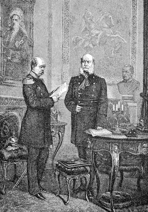 Framed Print : The emperor and his chancellor