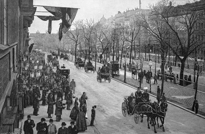Framed Print : The emperor at the exit of Unter den Linden in Berlin