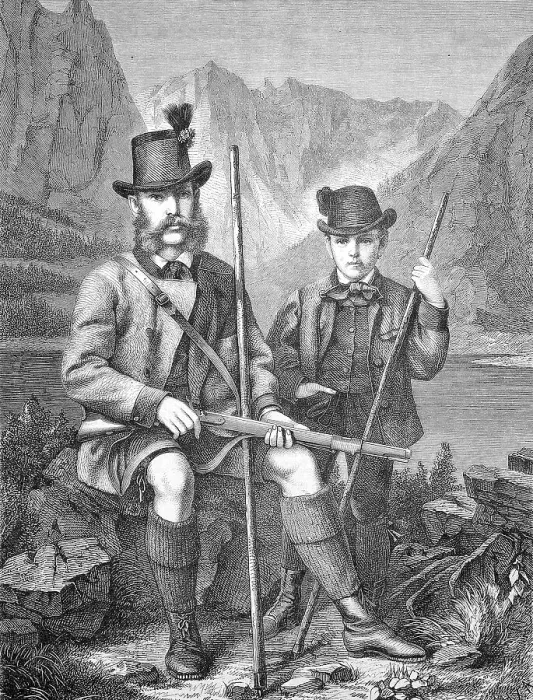 Framed Print : Emperor Franz Joseph I of Austria and Rudolf